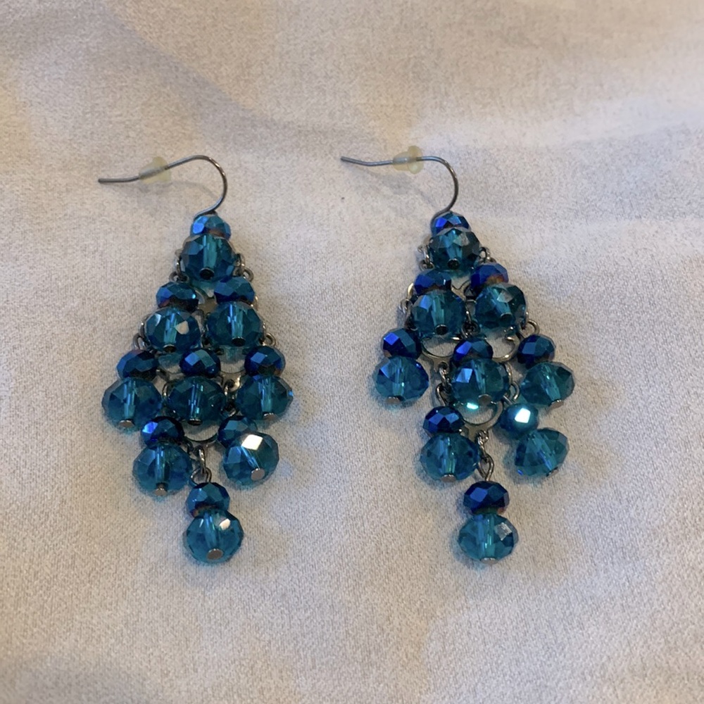 Blue dangle earrings